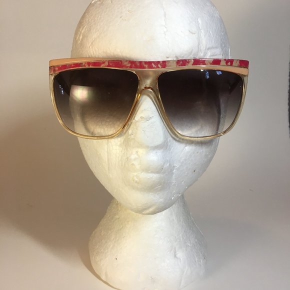 Foster Grant Pink Beige Women's Sunglasses USA Vintage 1980s Retro Over Size - Picture 2 of 14